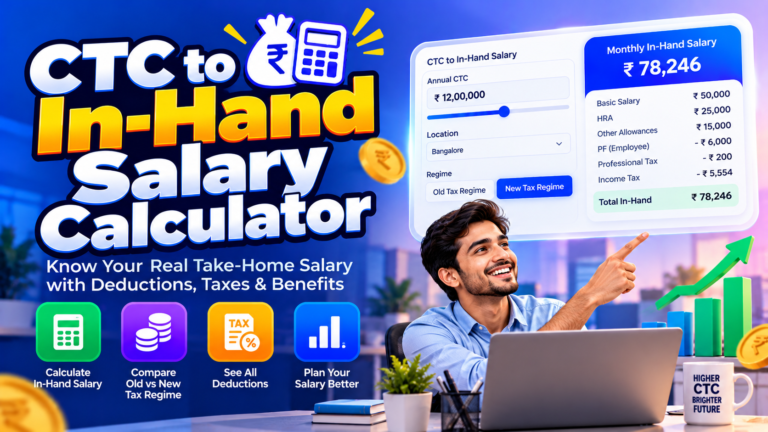 CTC to In Hand Salary Calculator India 2026 | SkillHost