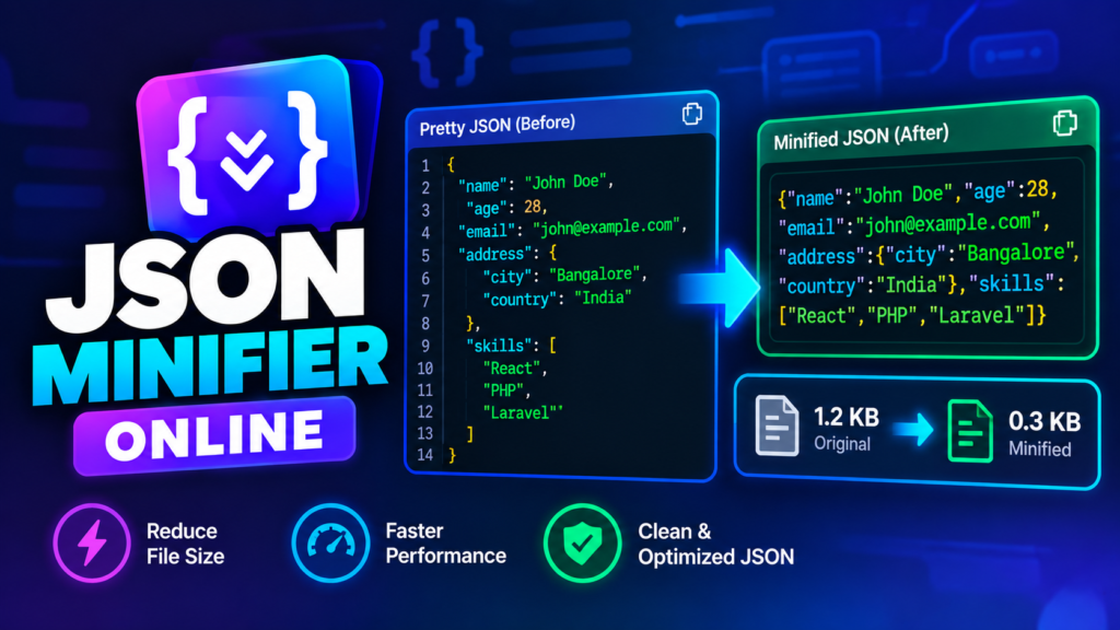 JSON Minifier online tool
